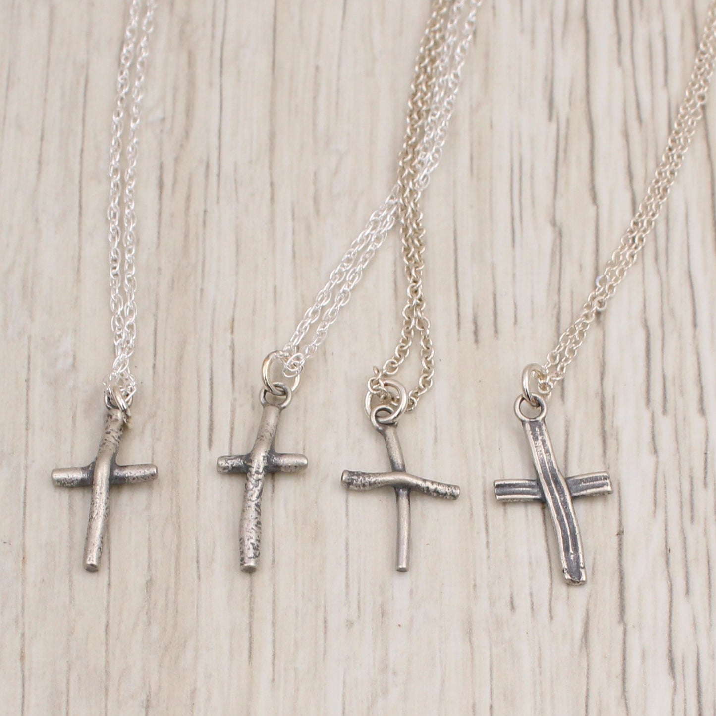 Reclaimed Silver Cross Necklace - Choose your Design