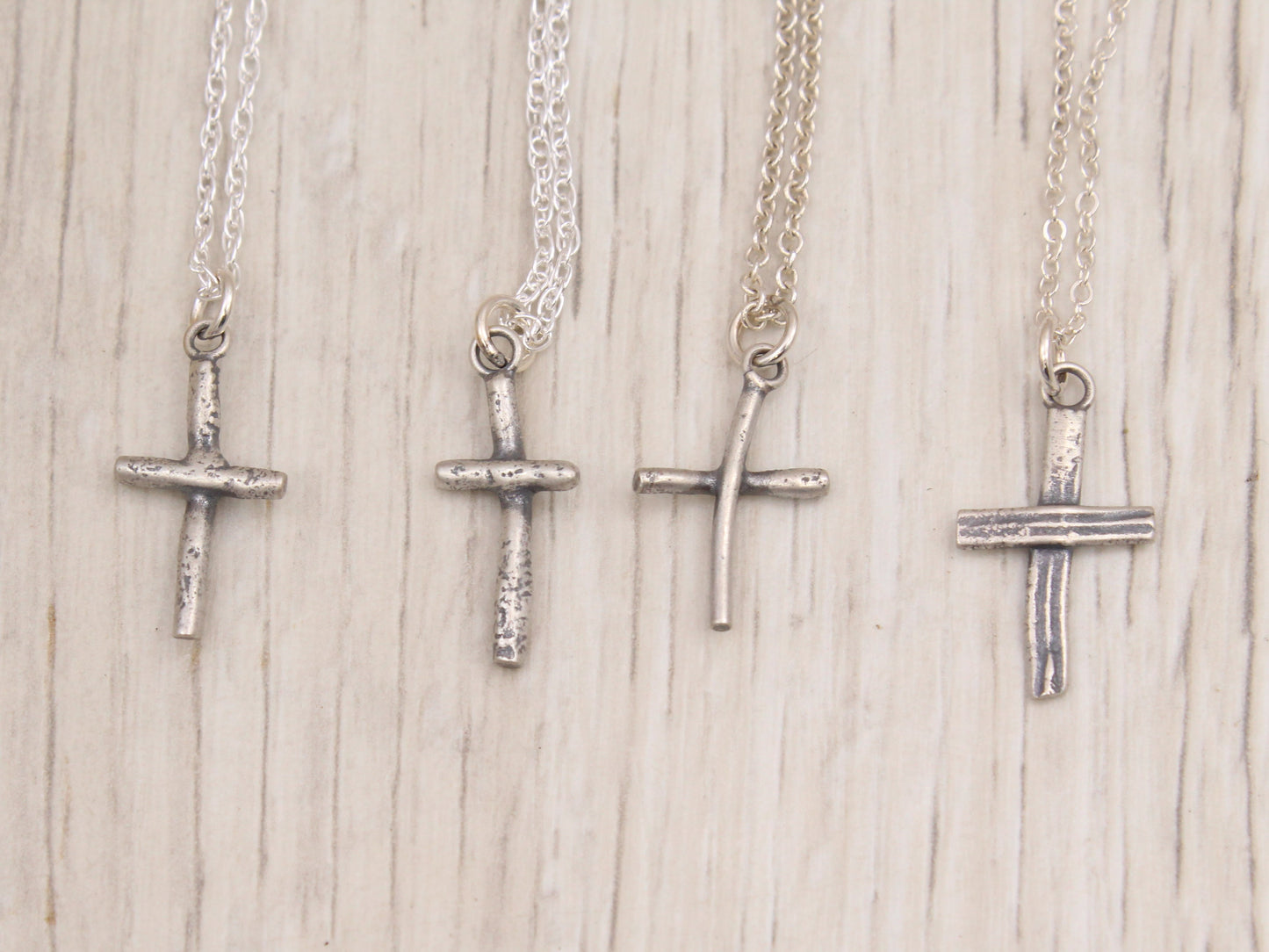 Reclaimed Silver Cross Necklace - Choose your Design