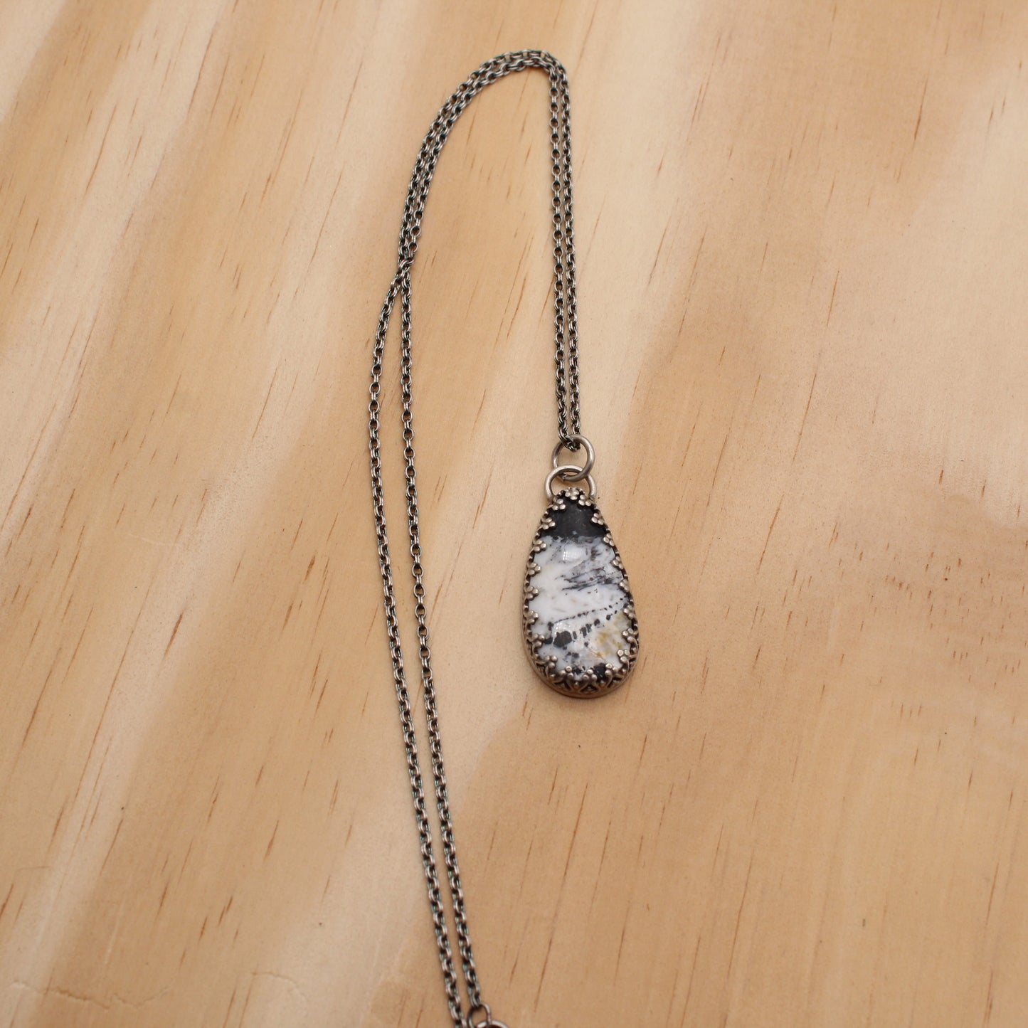 White Buffalo and Sterling Silver Necklace