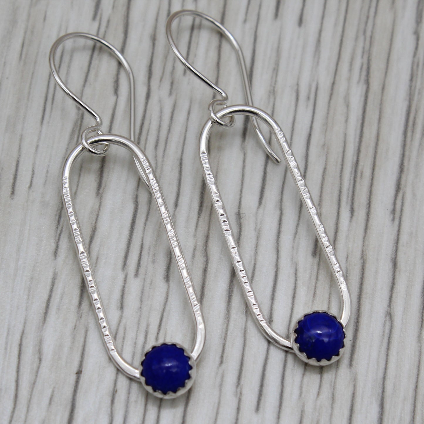 Lapis Lazuli and Sterling Silver Earrings