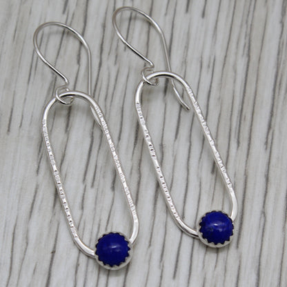Lapis Lazuli and Sterling Silver Earrings