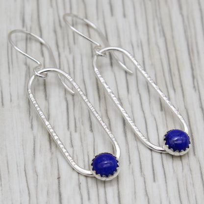 Lapis Lazuli and Sterling Silver Earrings