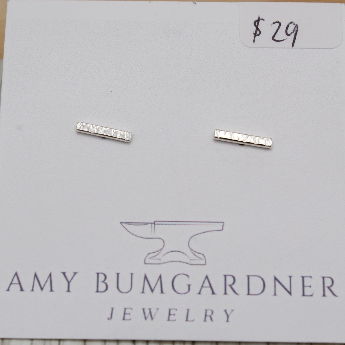 Sterling Silver Bar Studs