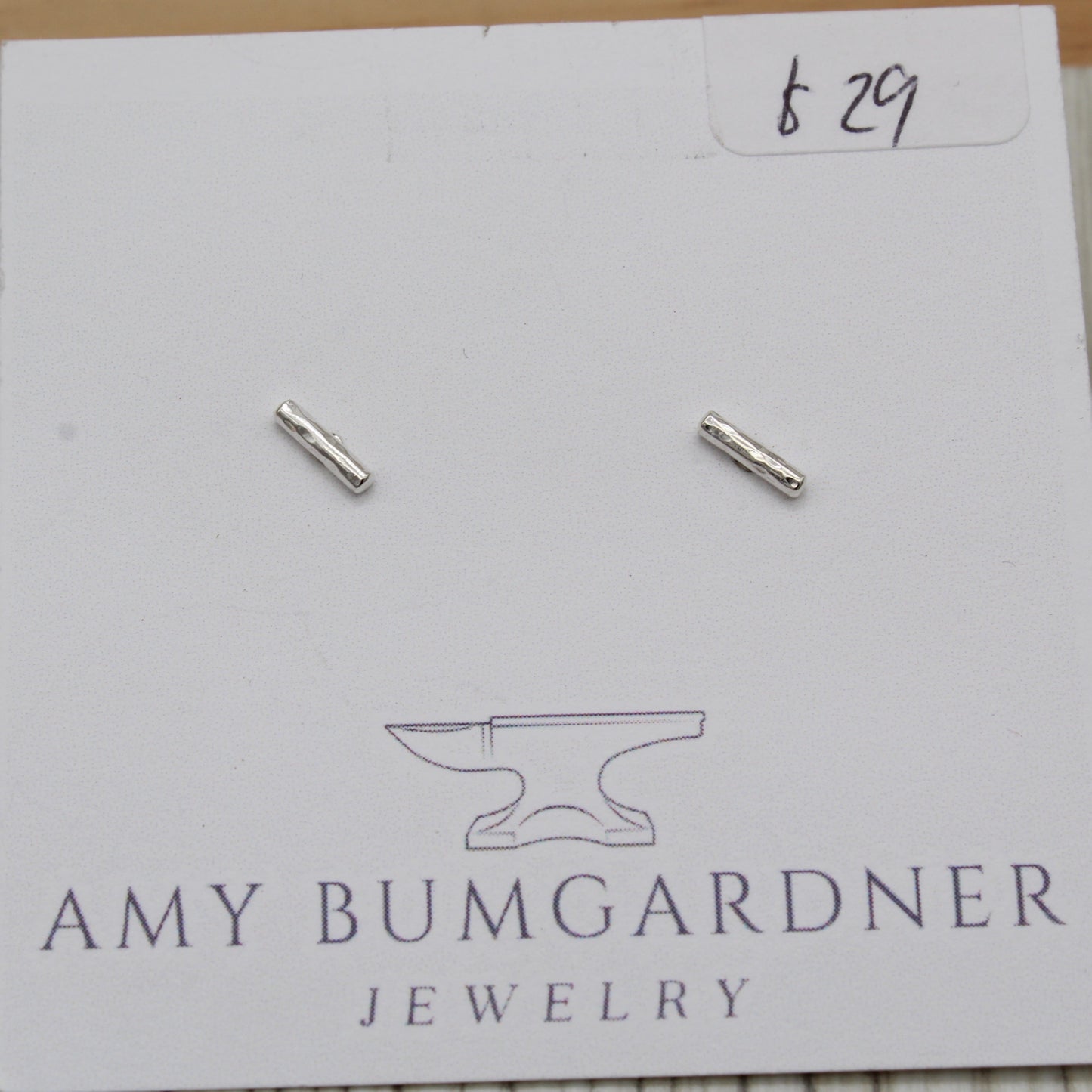Sterling Silver Bar Studs