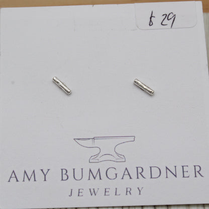 Sterling Silver Bar Studs