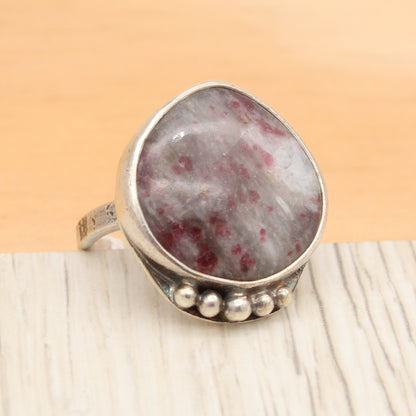 Size 9 Ruby in Quartz Ring #3175