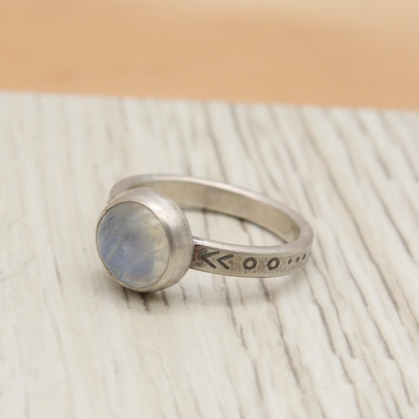 Size 7 Rainbow Moonstone Ring