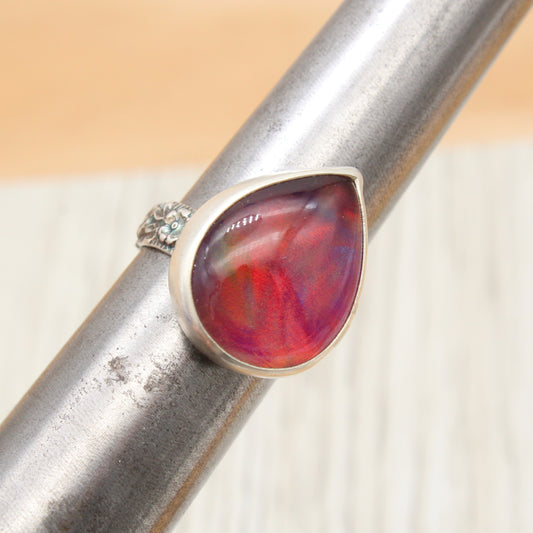 Size 8 #3173 Aurora Opal Doublet Ring