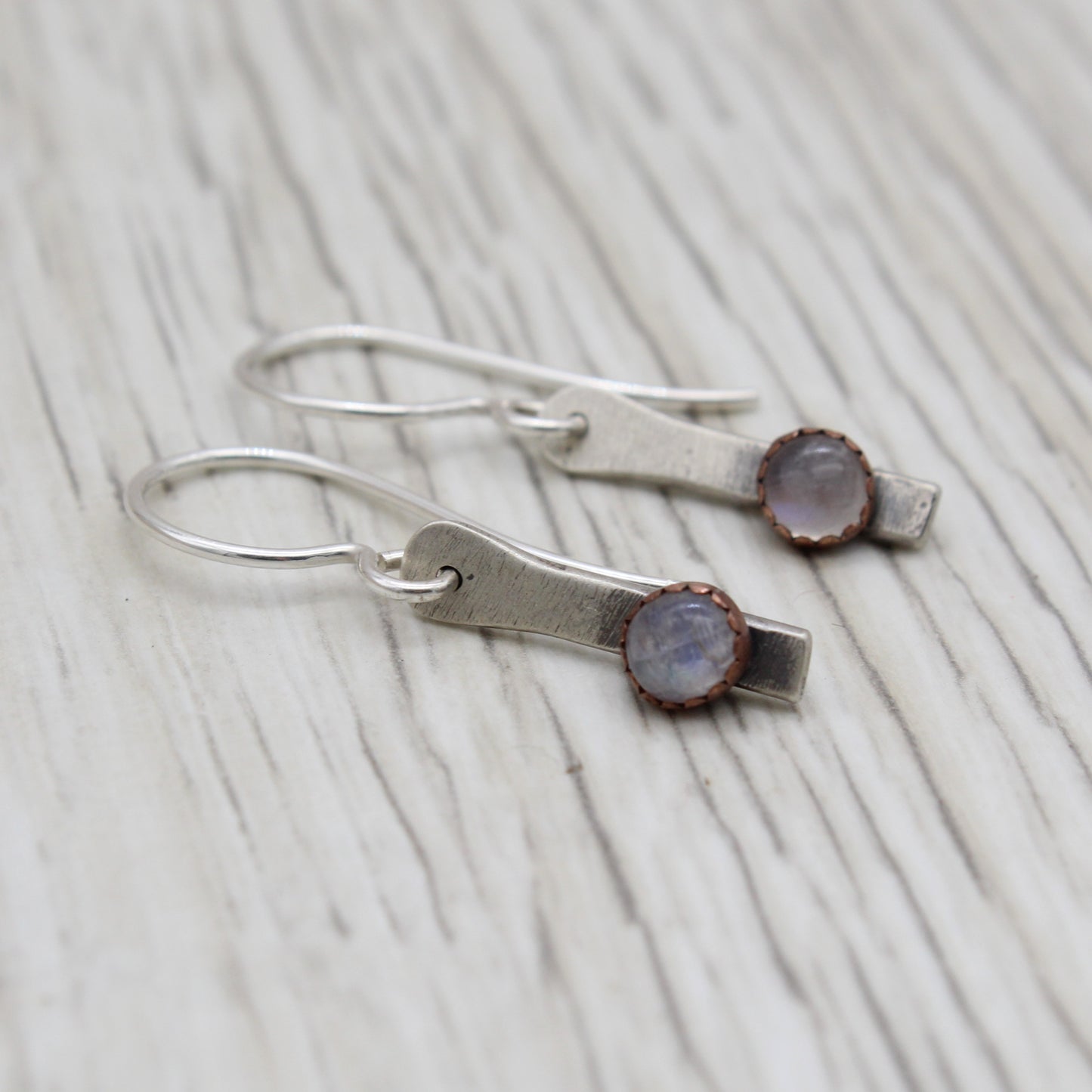 Rainbow Moonstone Drop Earrings