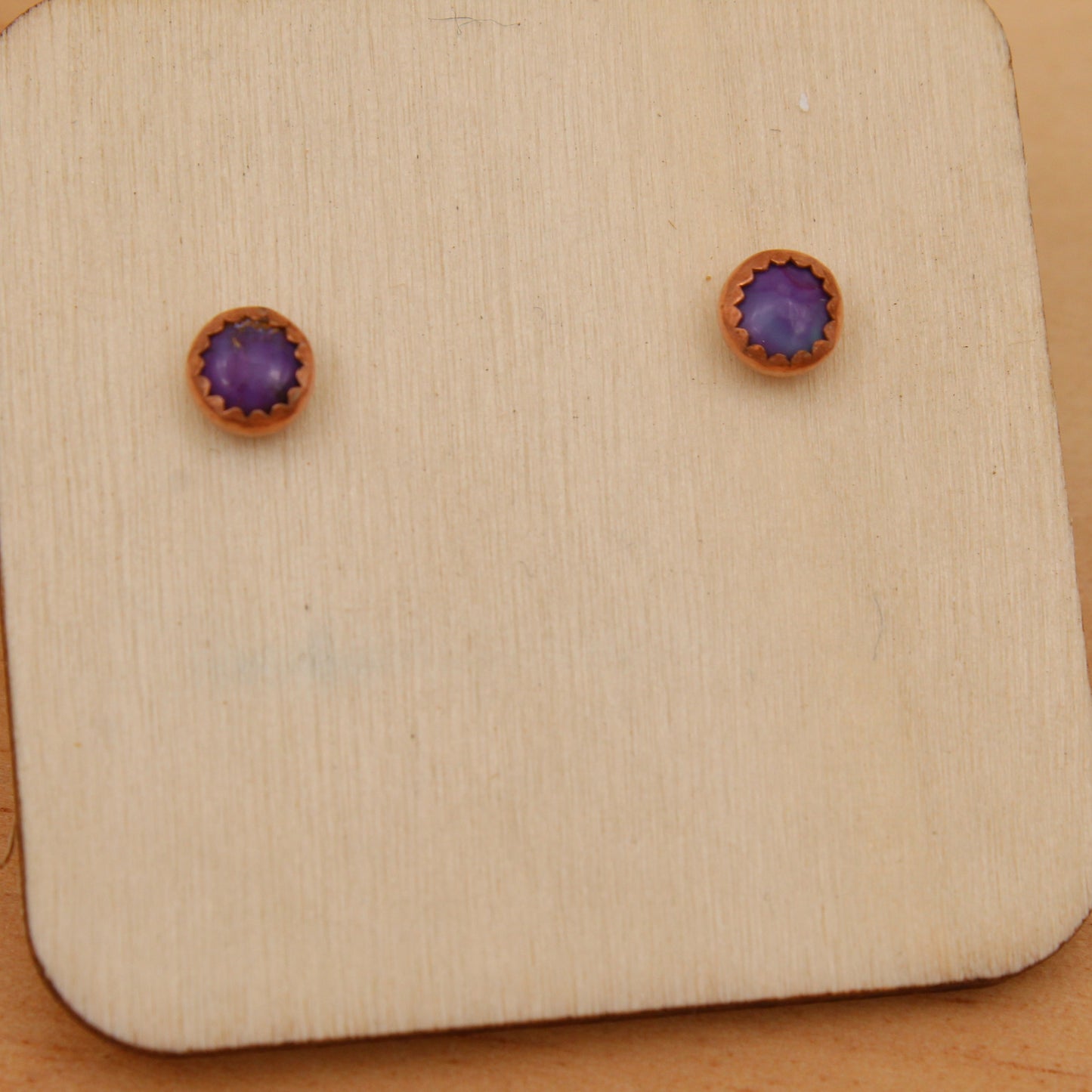 Purple Copper Turquoise Studs