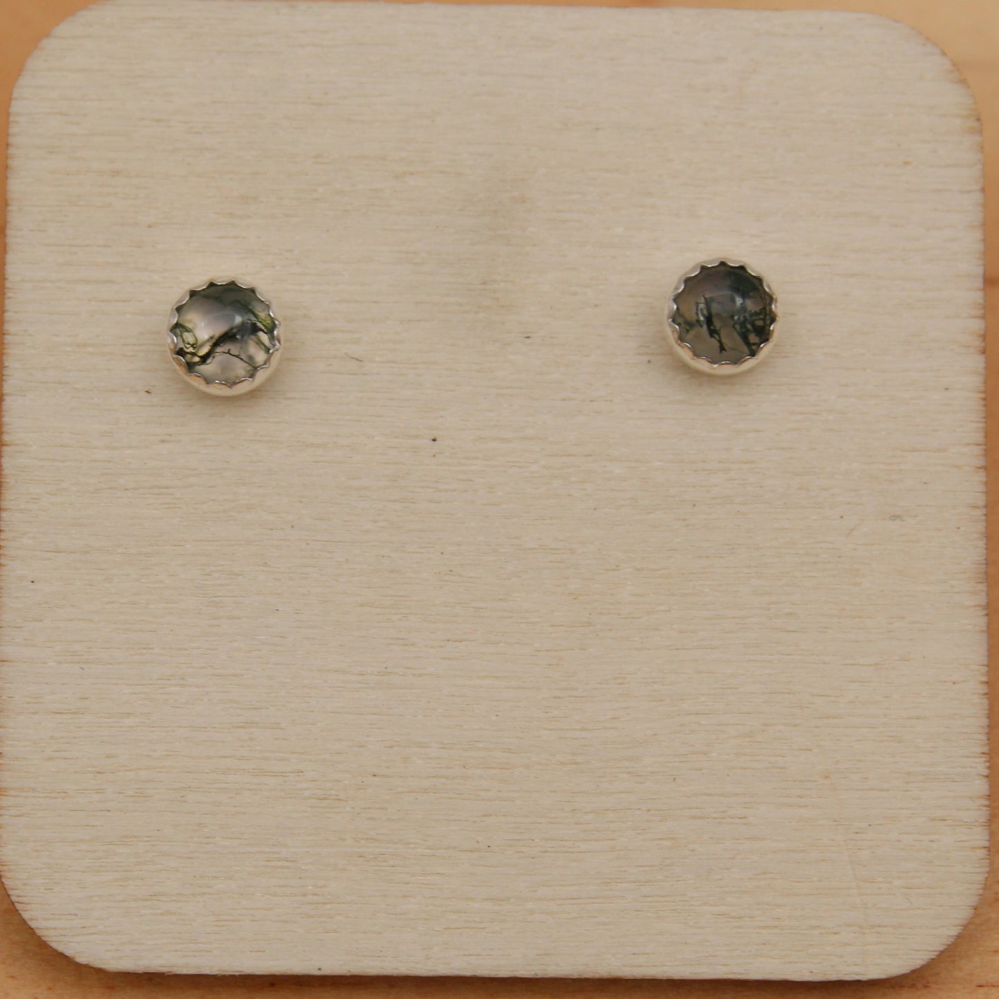 Moss Agate Studs