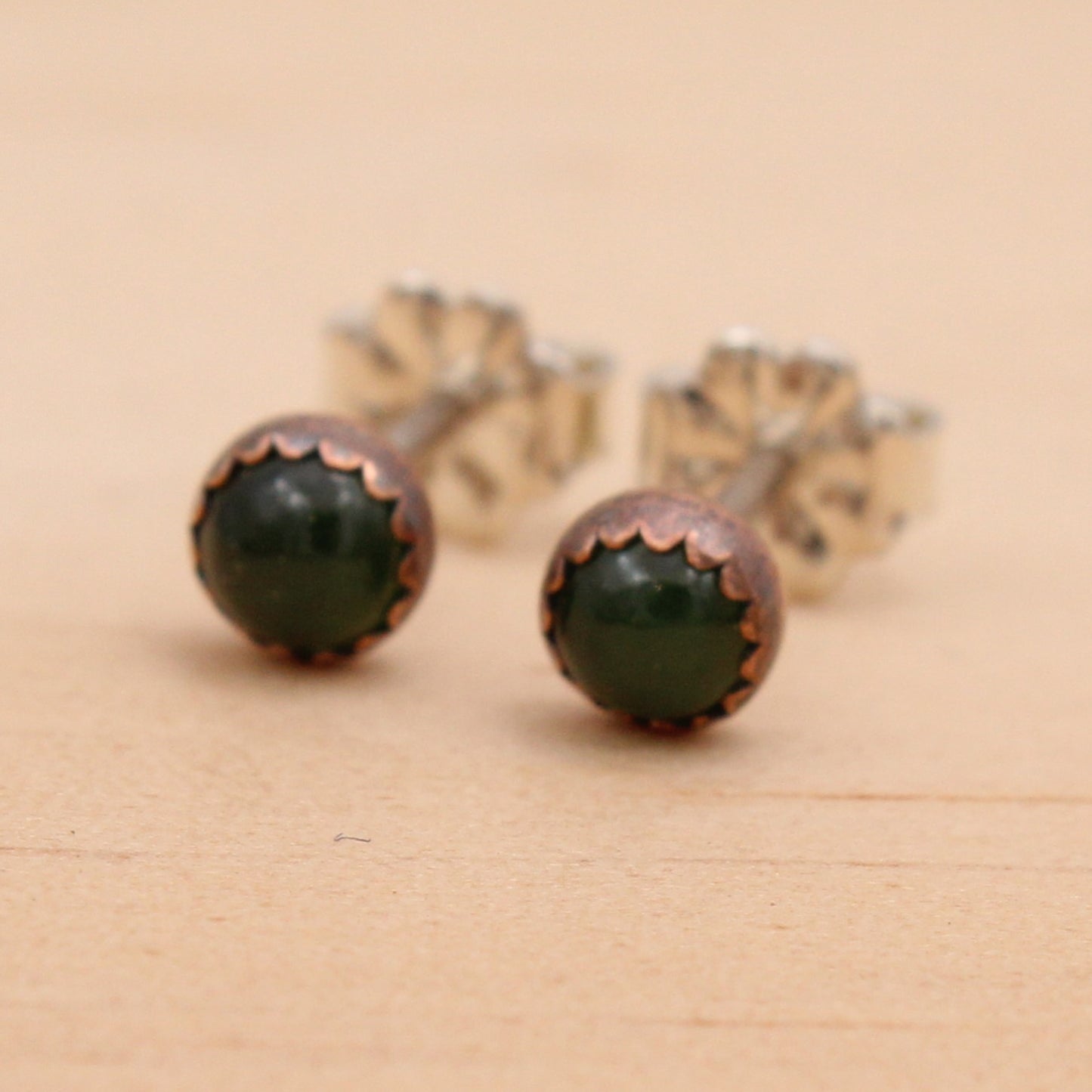 Nephrite Jade Studs