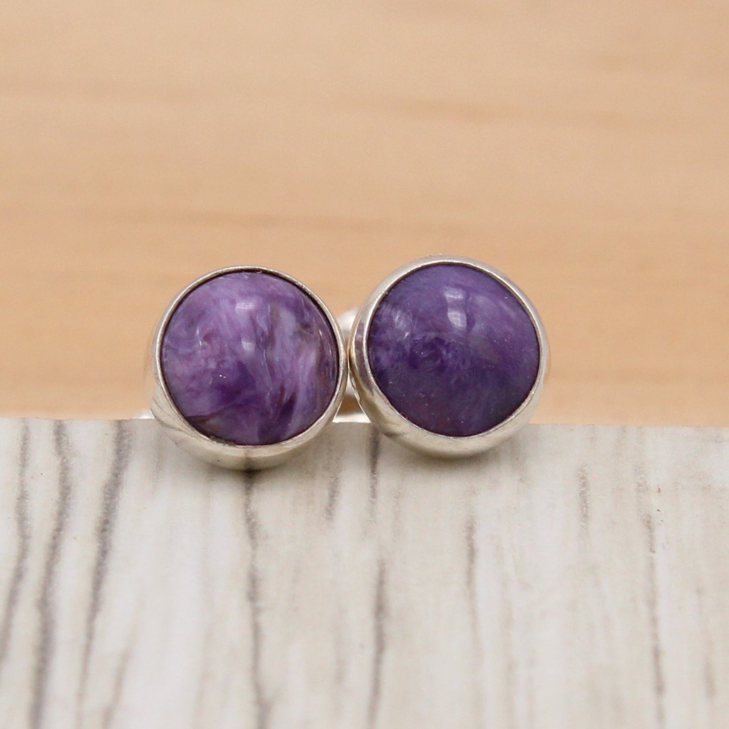 Charoite Studs