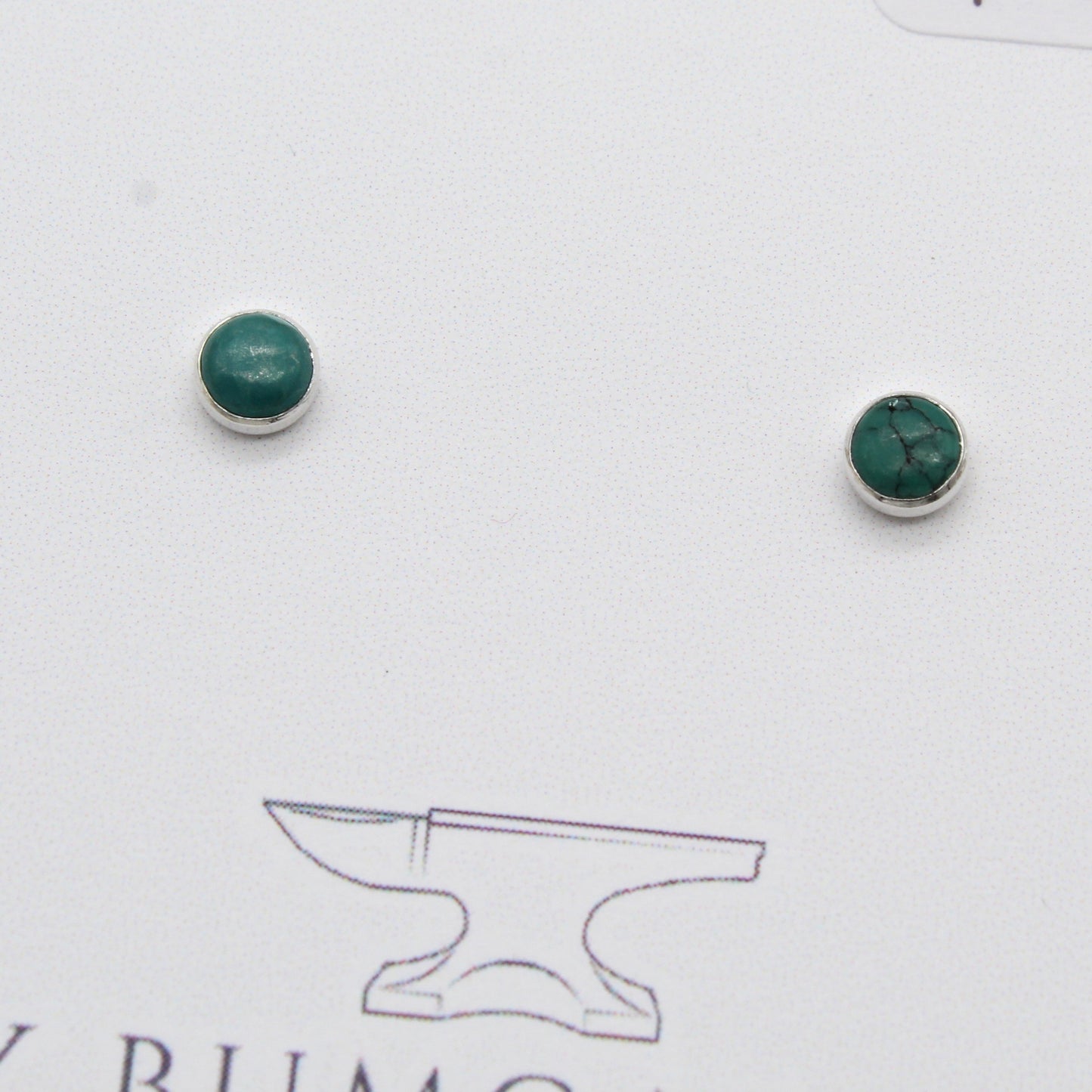 Gemstone Stud Earrings with Smooth Setting