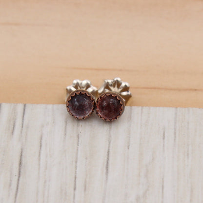 #3034 Strawberry Quartz Studs