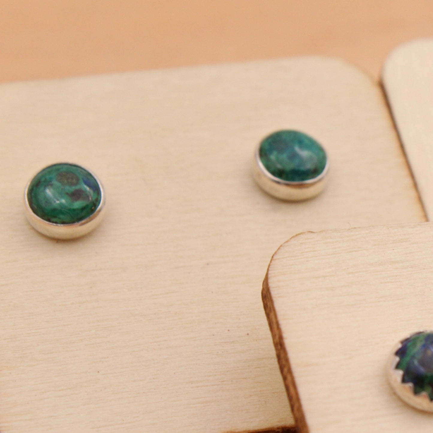 Azurite Malachite Chrysocolla Studs