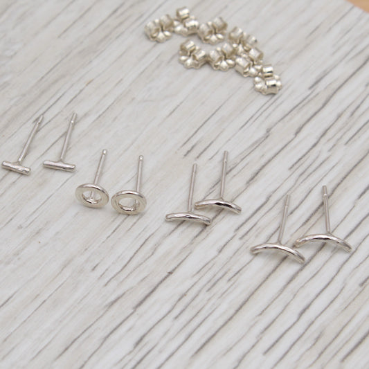 Sterling Silver Bar Studs