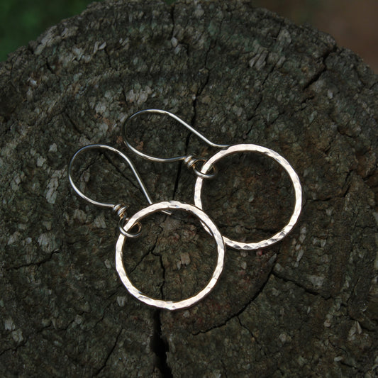 Gold Filled Dangle Circle Earrings