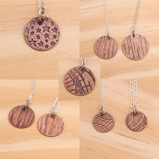 Patterned Copper Necklace