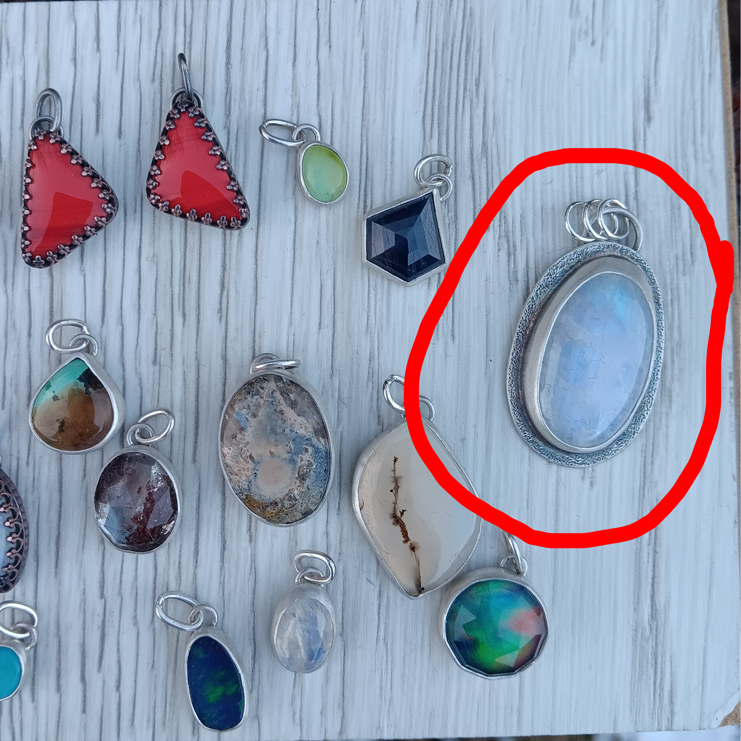 Rainbow Moonstone Pendant
