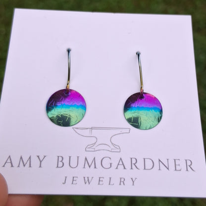 Rainbow Niobium Dangle Earrings