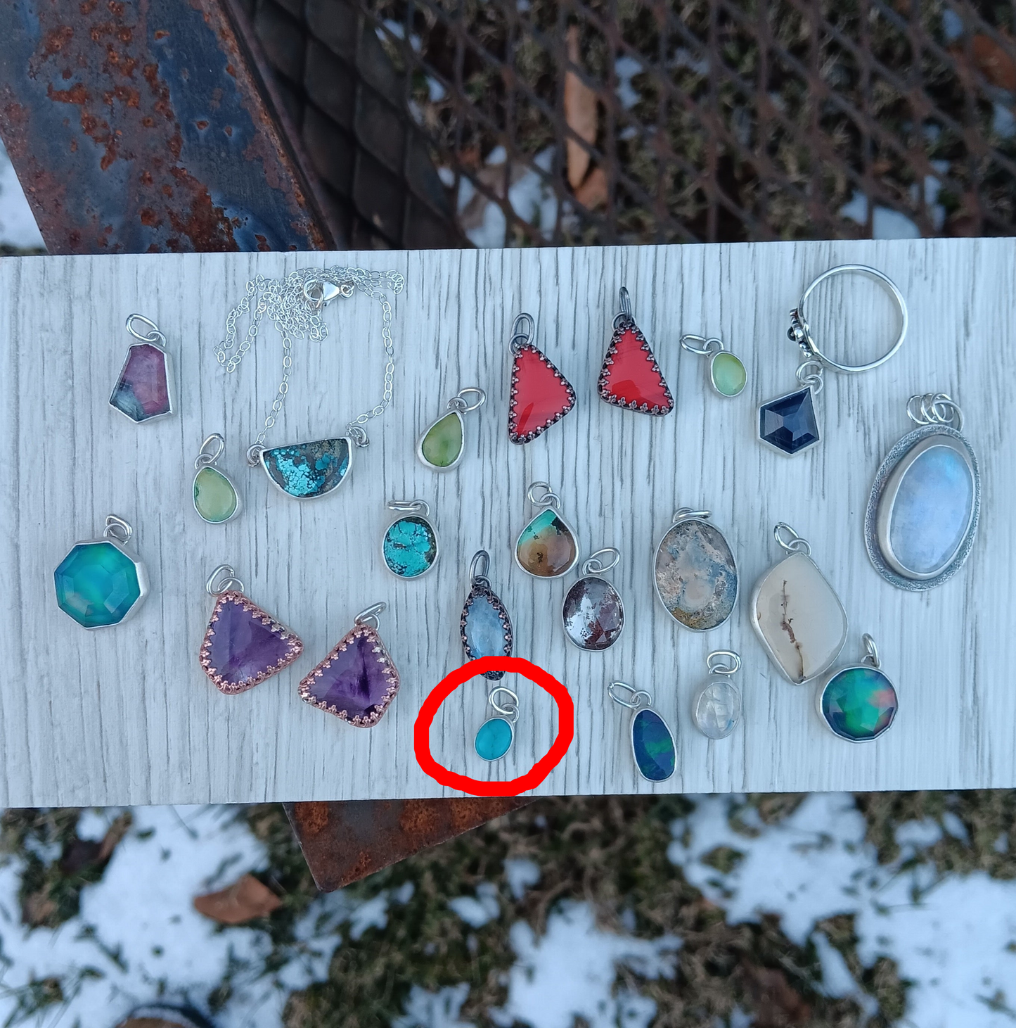 Small Campitos Turquoise (Mexico Mined) Pendant