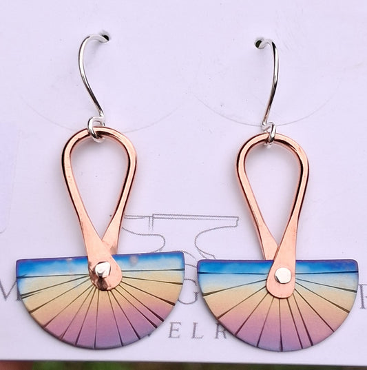 Mixed Metal Dangle Earrings