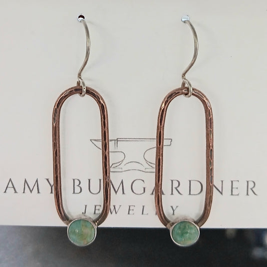 Turquoise and Copper Earrings