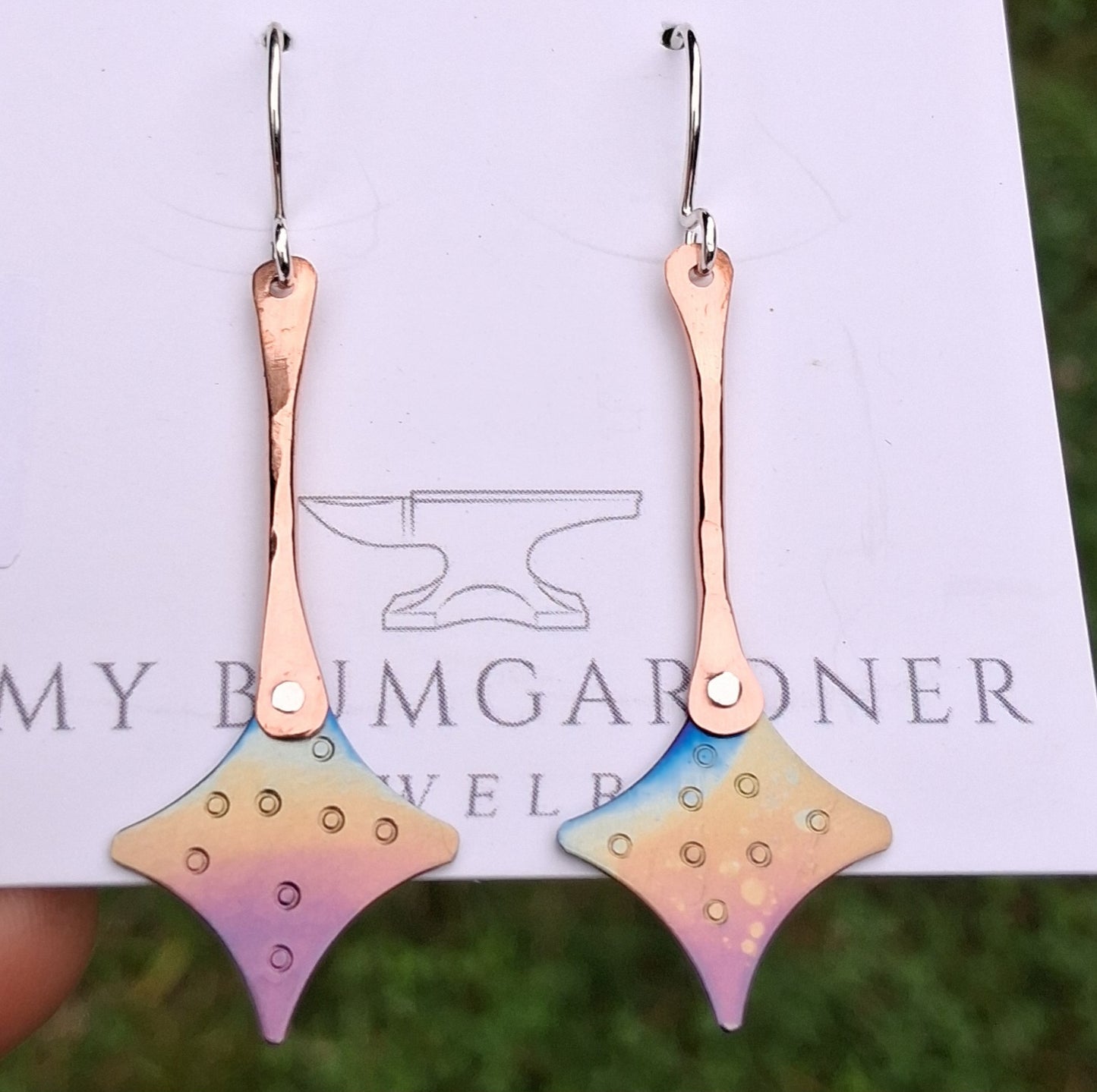 Mixed Metal Dangle Earrings