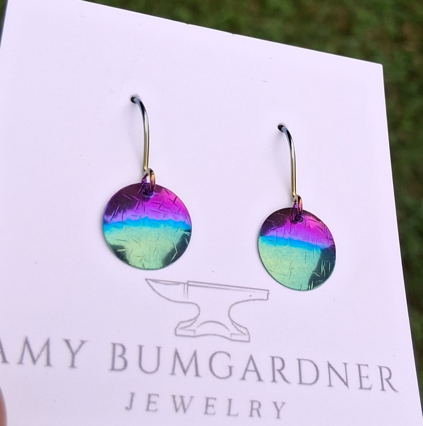 Rainbow Niobium Dangle Earrings