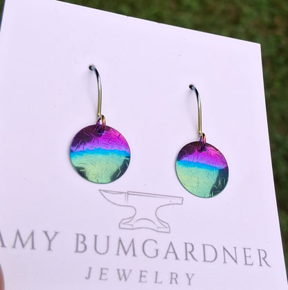 Rainbow Niobium Dangle Earrings