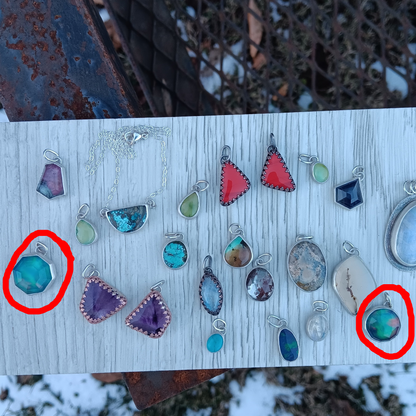 Crystal and Aurora Opal Doublet Pendant