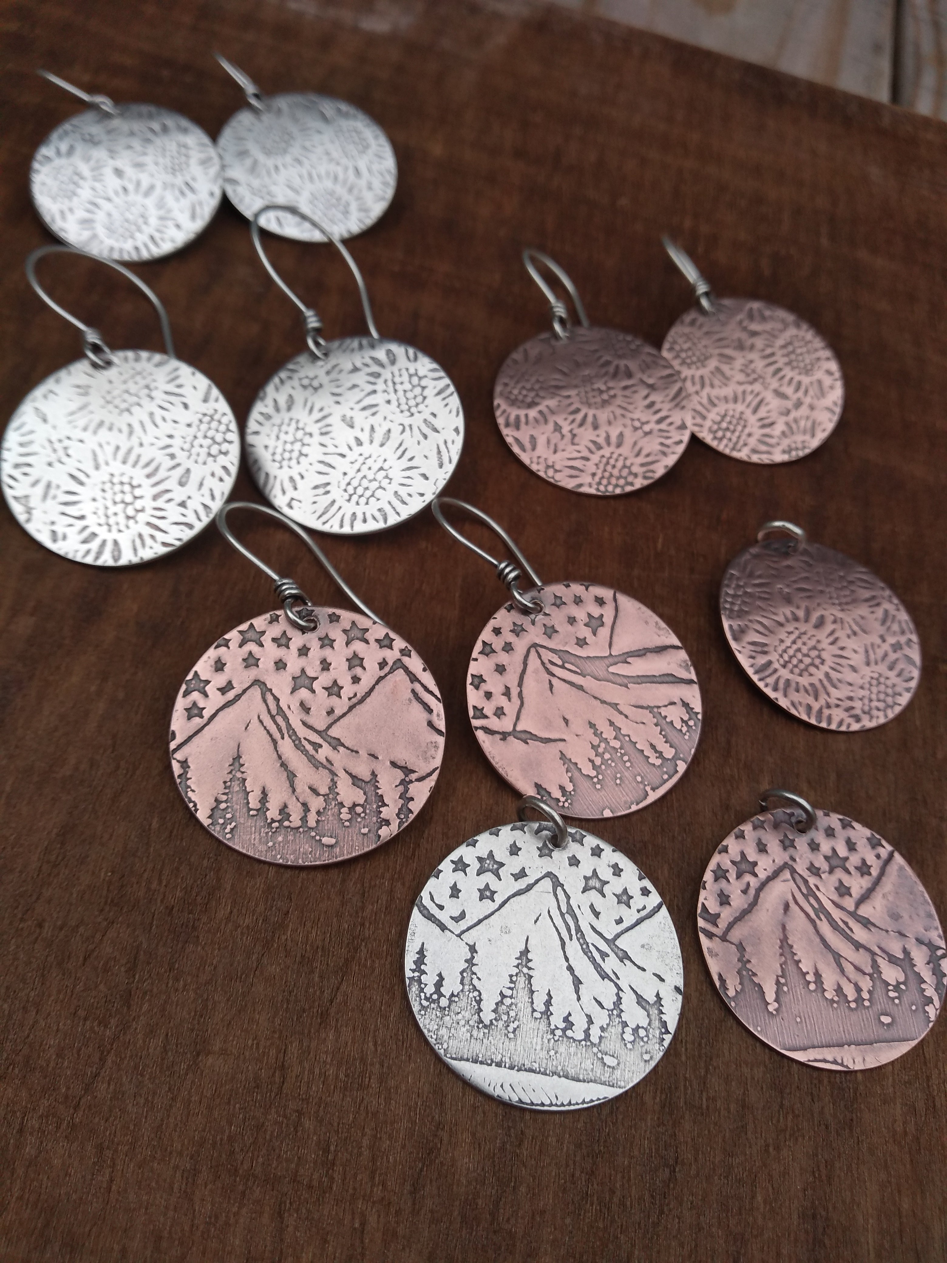 Mountain Scene Dangle Earrings