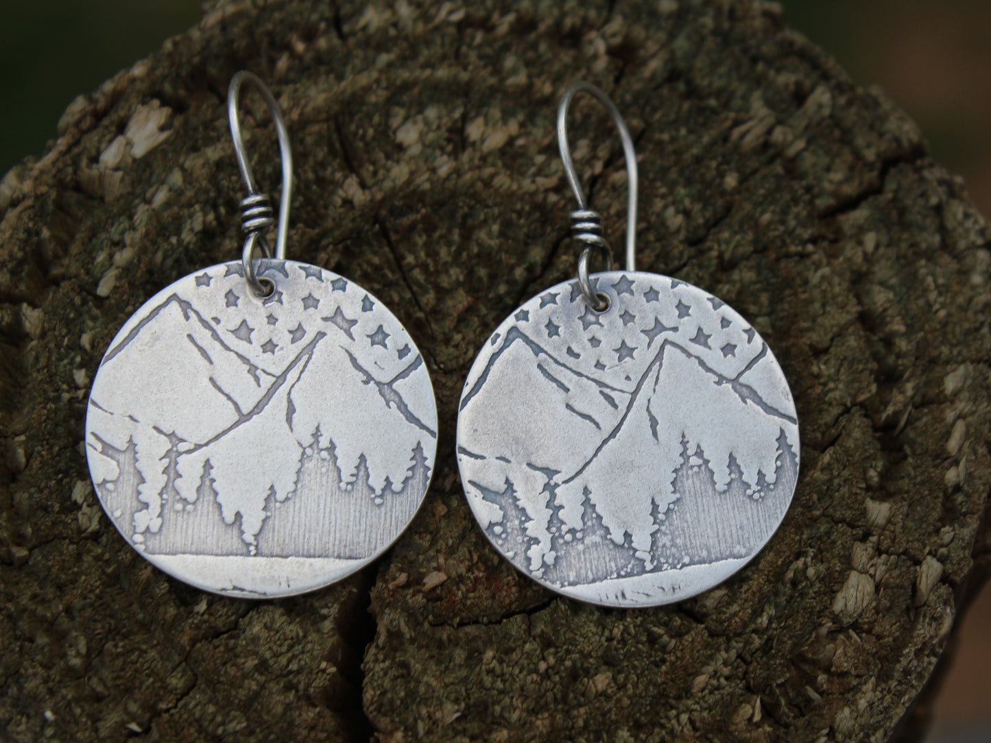 Mountain Scene Dangle Earrings