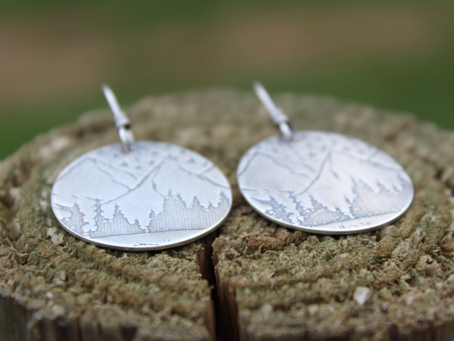 Mountain Scene Dangle Earrings