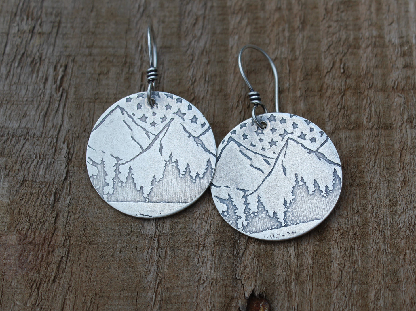 Mountain Scene Dangle Earrings