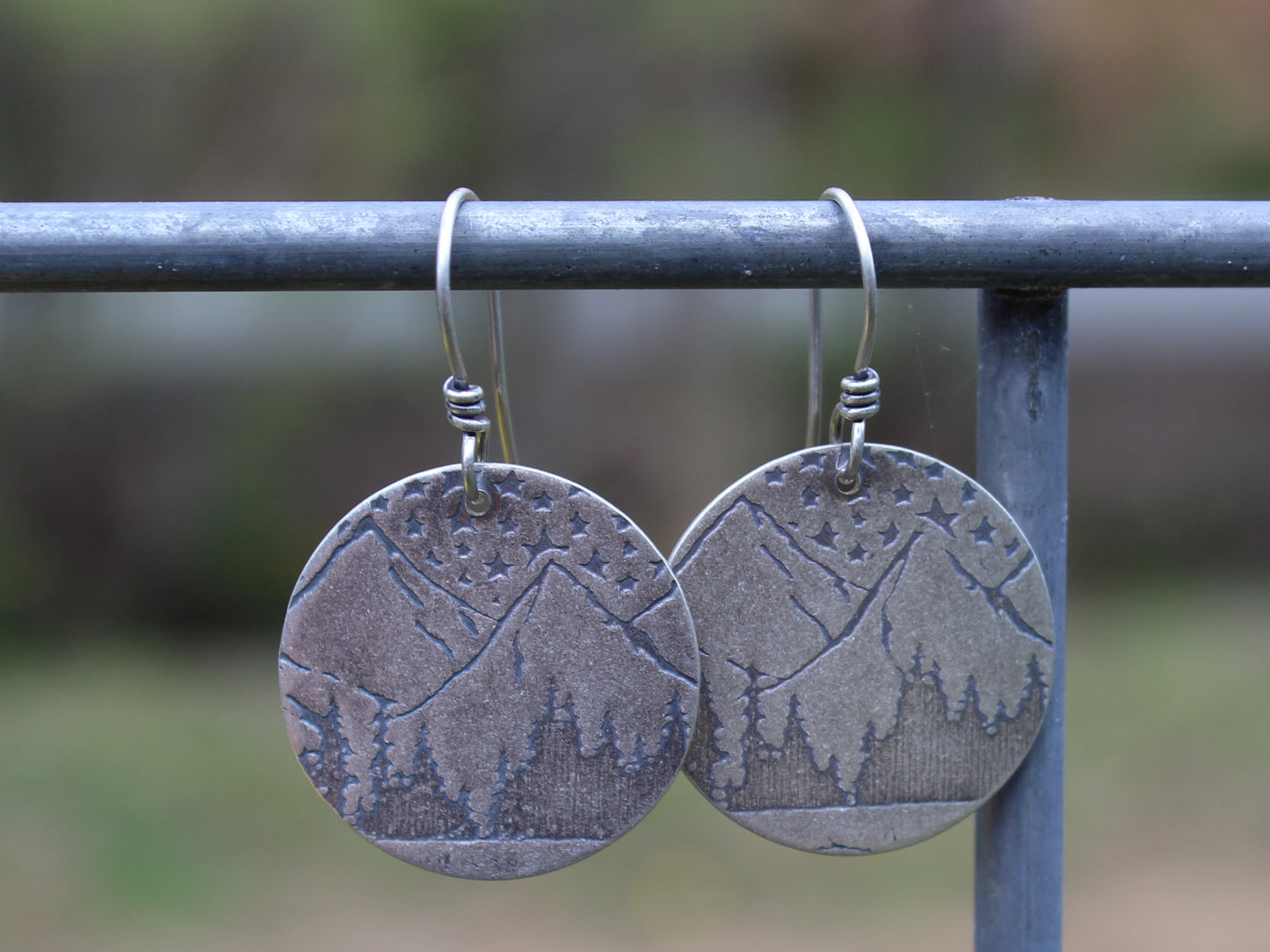 Mountain Scene Dangle Earrings