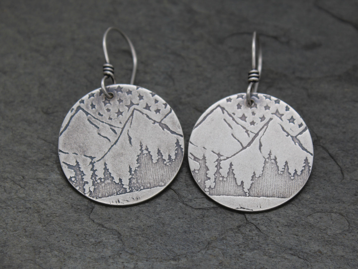 Mountain Scene Dangle Earrings