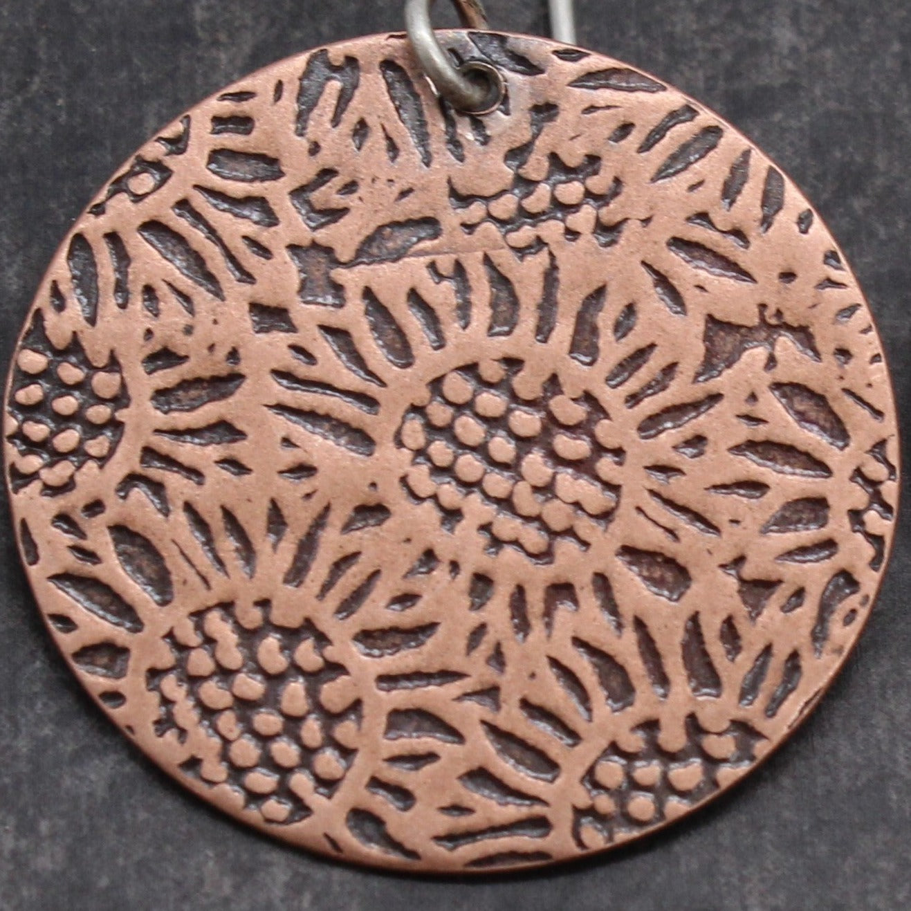 Sunflower or Mountain Necklace in Copper or Silver