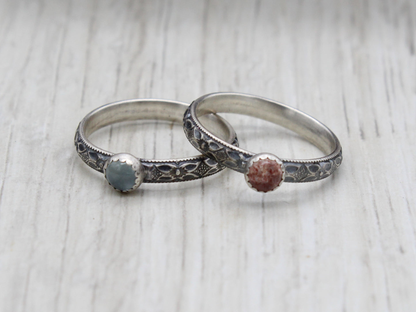 Dogwood Flower Ring with Gemstone