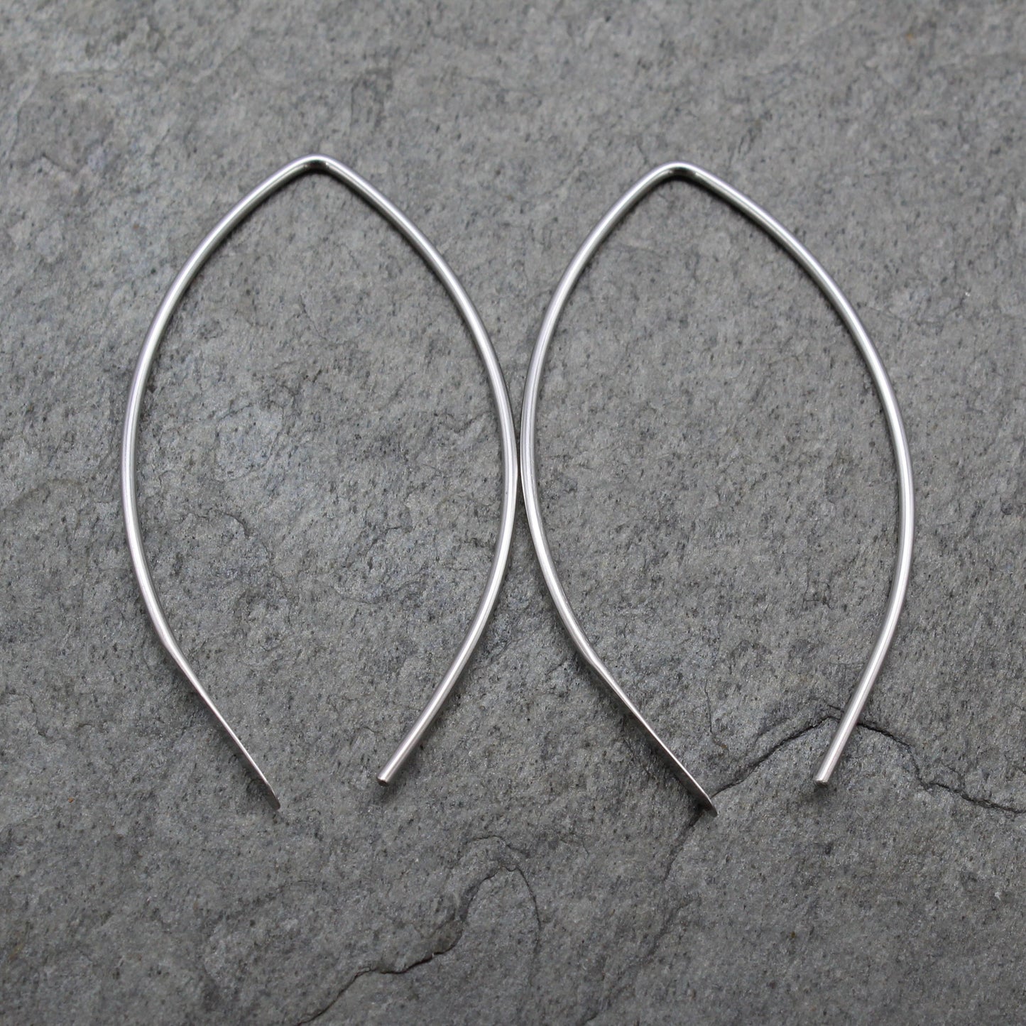 Minimal Silver Paddle Earrings