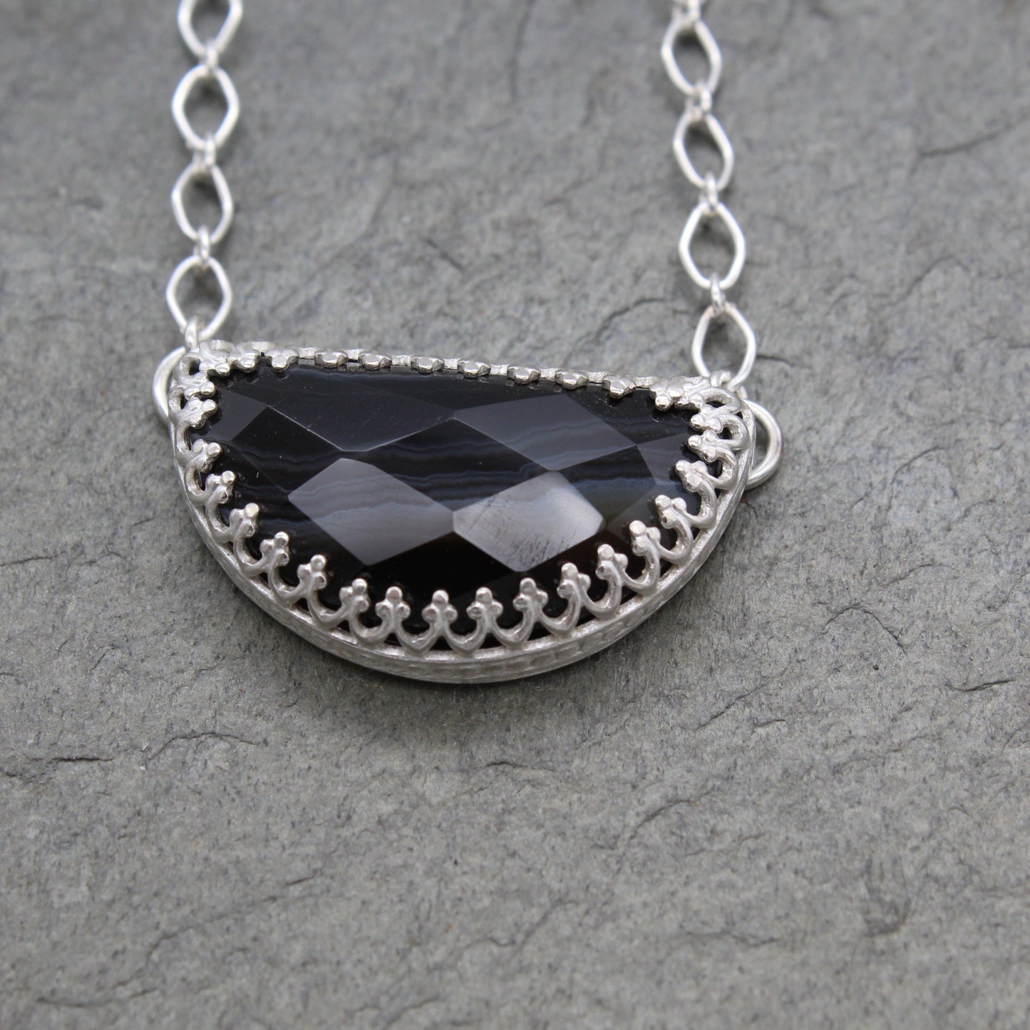 Faceted Onyx Necklace