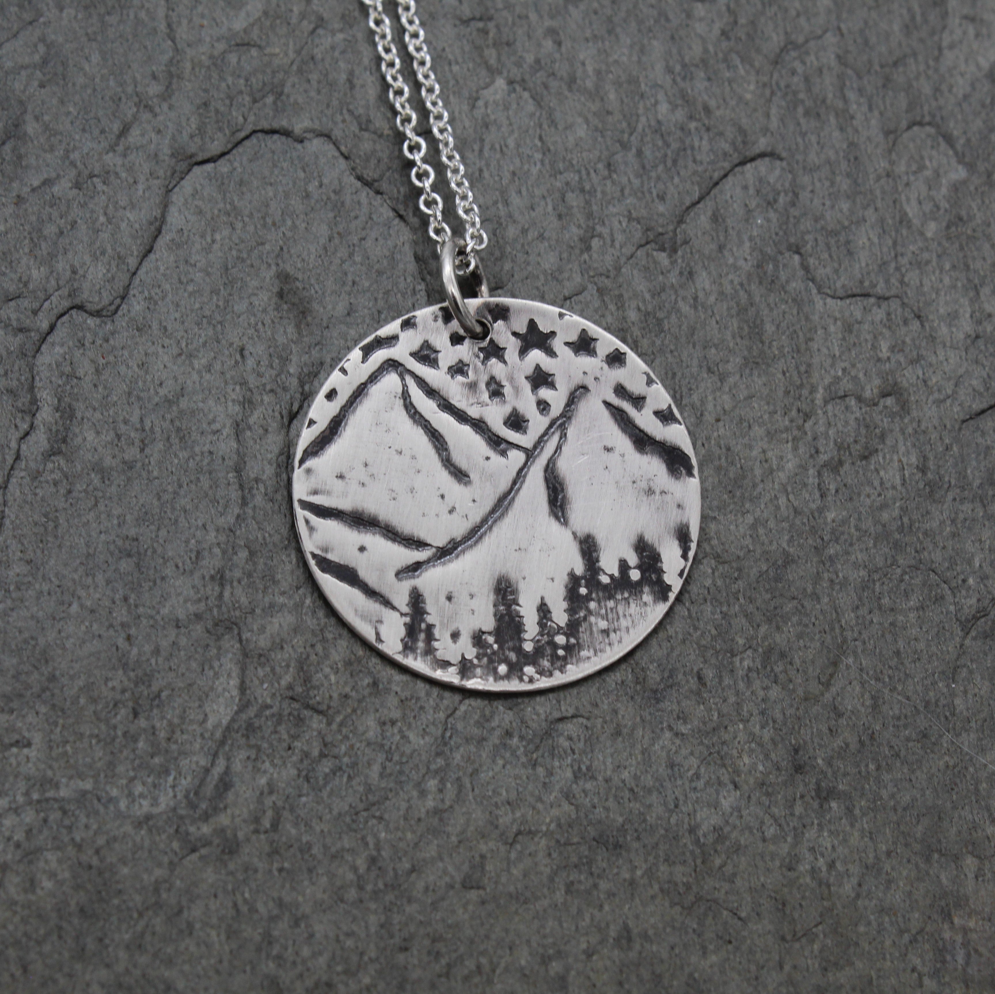 Colorado Silver Mountain Necklace by Jen Lesea Designs